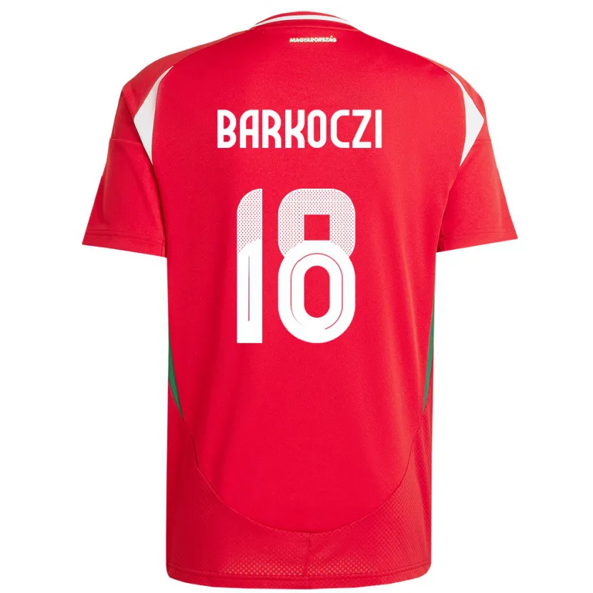 Danxen Kid Hungary Barnabás Barkóczi #18 Red Home Jersey 24-26 T-Shirt