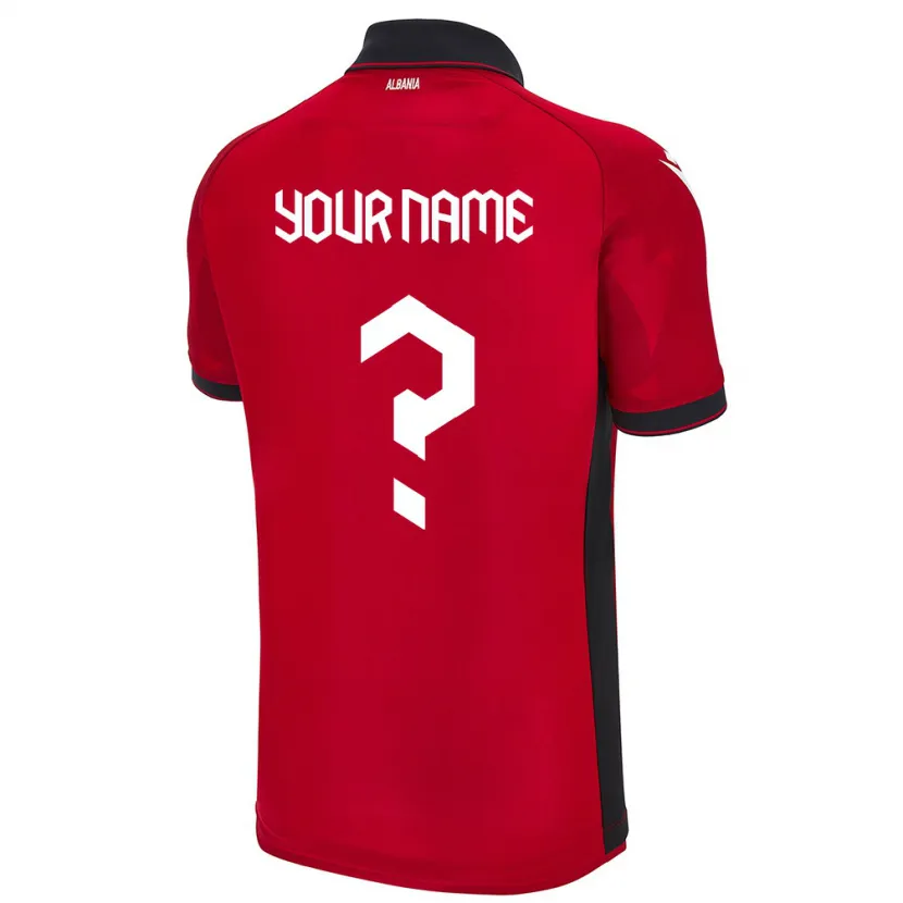 Danxen Kid Albania Your Name #0 Red Home Jersey 24-26 T-Shirt