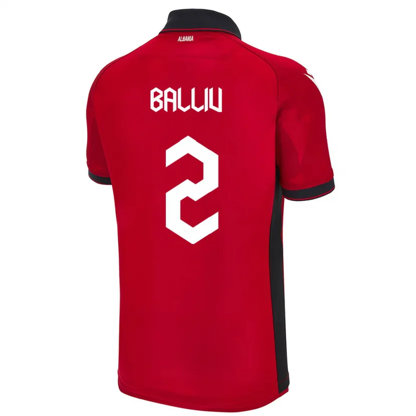 Danxen Kid Albania Iván Balliu #2 Red Home Jersey 24-26 T-Shirt