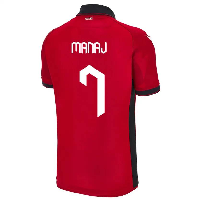 Danxen Kid Albania Rey Manaj #7 Red Home Jersey 24-26 T-Shirt