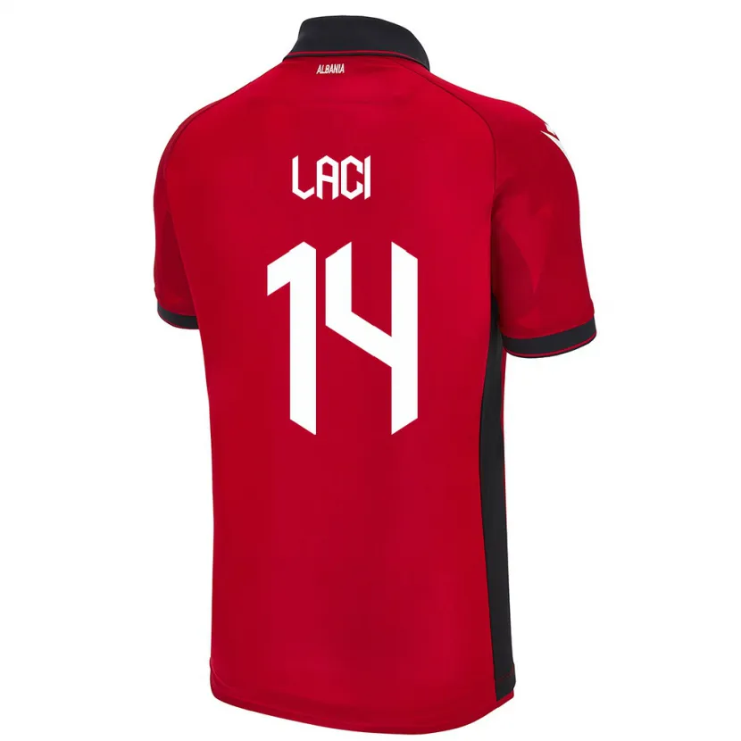 Danxen Kid Albania Qazim Laci #14 Red Home Jersey 24-26 T-Shirt