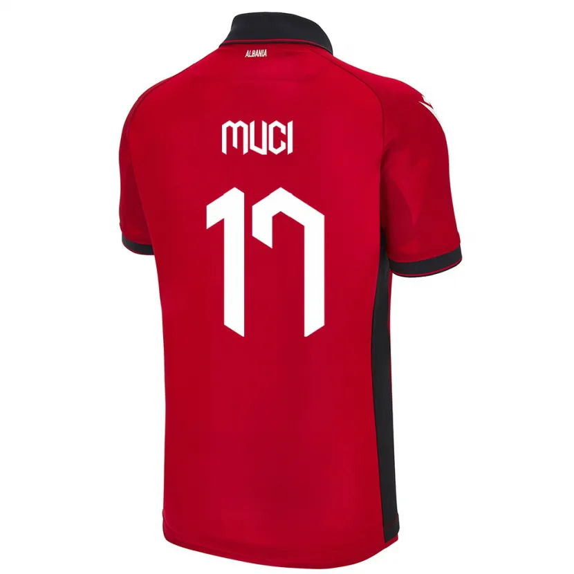 Danxen Kid Albania Ernest Muci #17 Red Home Jersey 24-26 T-Shirt