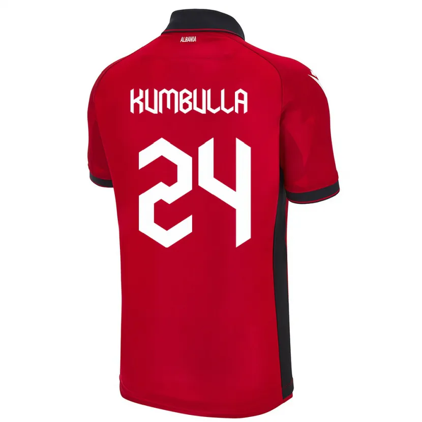 Danxen Kid Albania Marash Kumbulla #24 Red Home Jersey 24-26 T-Shirt