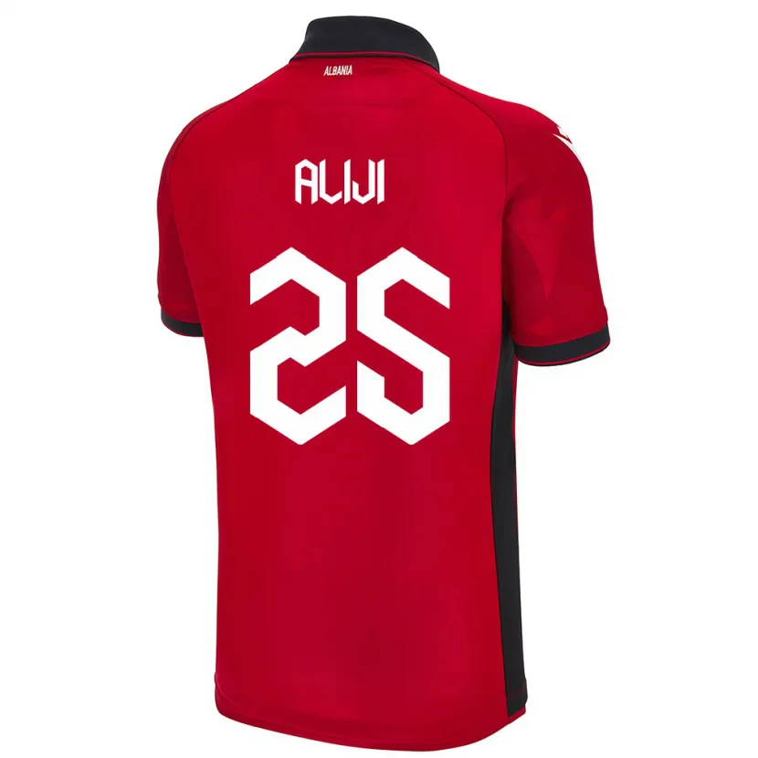 Danxen Kid Albania Naser Aliji #25 Red Home Jersey 24-26 T-Shirt