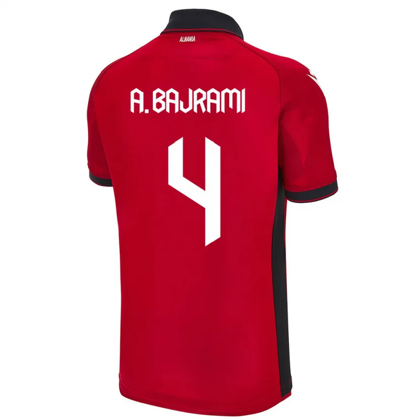 Danxen Kid Albania Adrian Bajrami #4 Red Home Jersey 24-26 T-Shirt