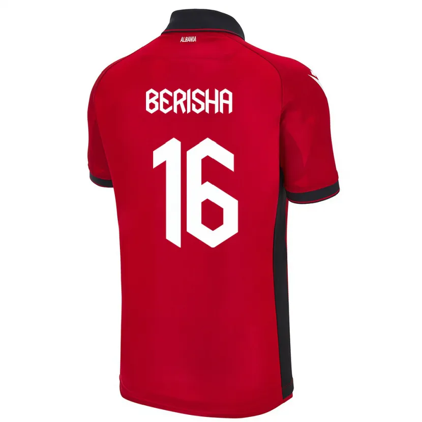 Danxen Kid Albania Medon Berisha #16 Red Home Jersey 24-26 T-Shirt