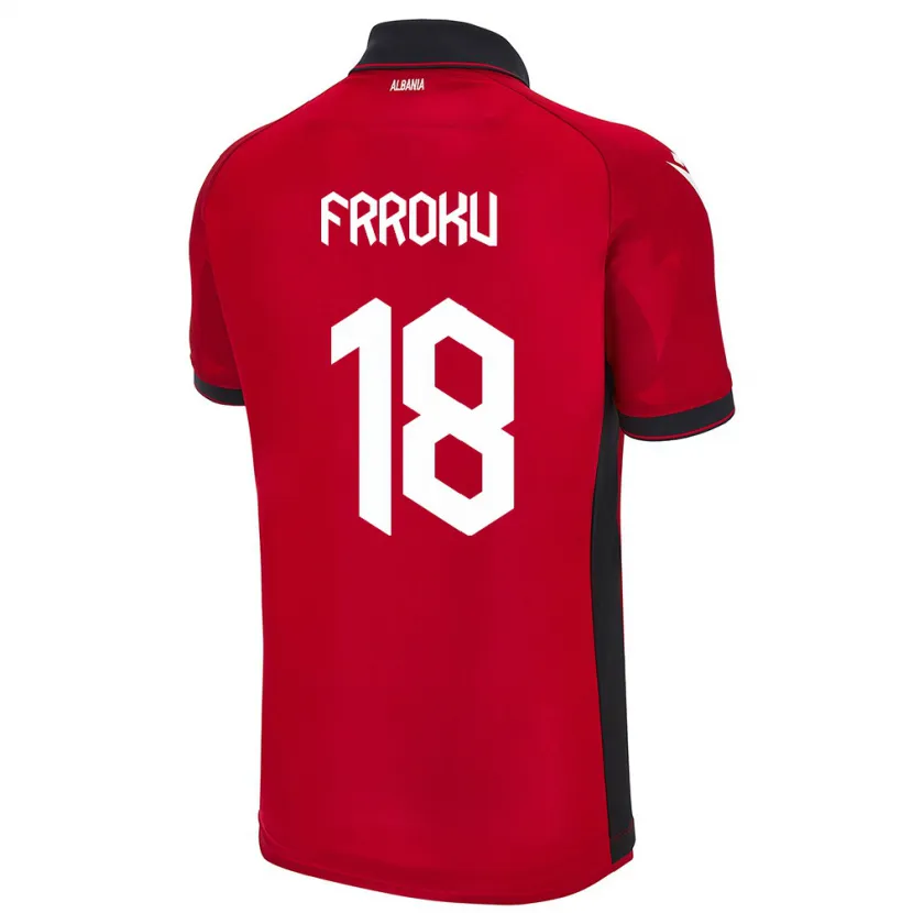 Danxen Kid Albania Leandro Frroku #18 Red Home Jersey 24-26 T-Shirt