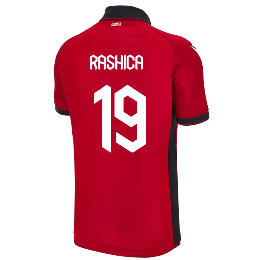 Danxen Kid Albania Ermir Rashica #19 Red Home Jersey 24-26 T-Shirt