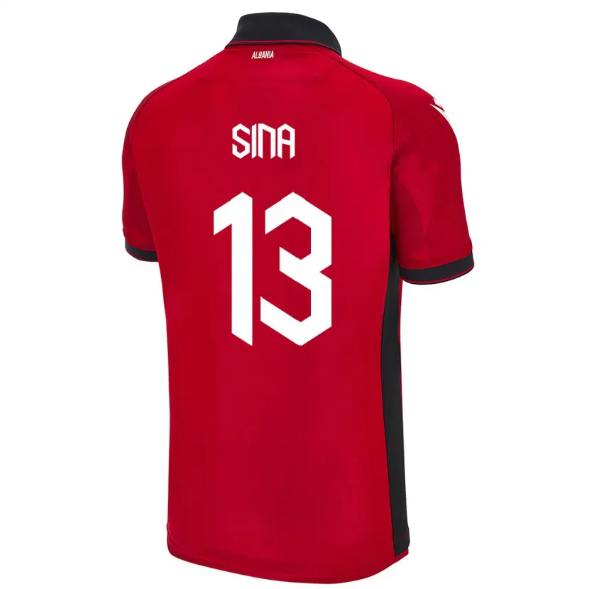 Danxen Kid Albania Samuele Sina #13 Red Home Jersey 24-26 T-Shirt