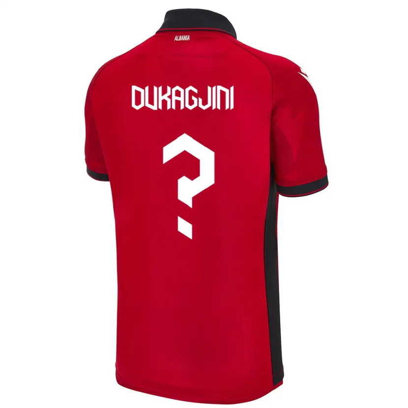 Danxen Kid Albania Rinor Dukagjini #0 Red Home Jersey 24-26 T-Shirt