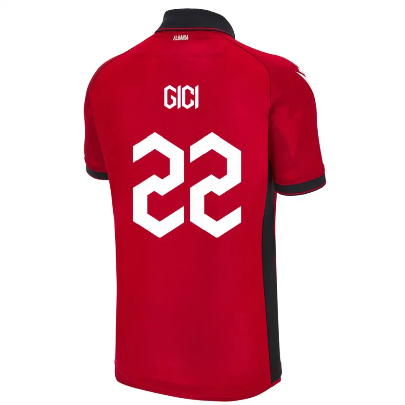 Danxen Kid Albania Matias Gici #22 Red Home Jersey 24-26 T-Shirt