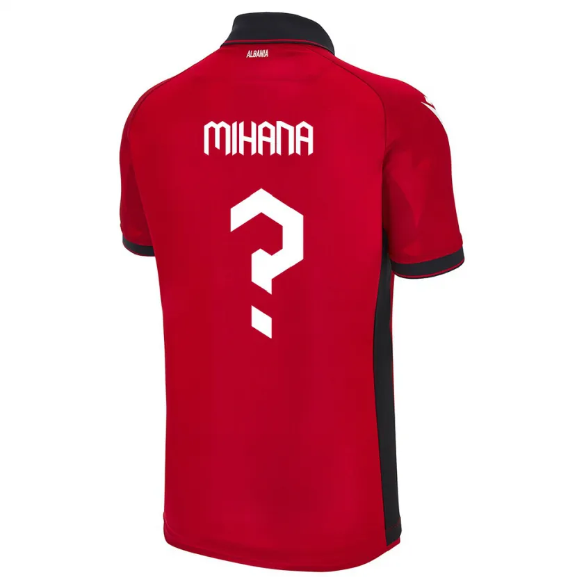 Danxen Kid Albania Emiljano Mihana #0 Red Home Jersey 24-26 T-Shirt