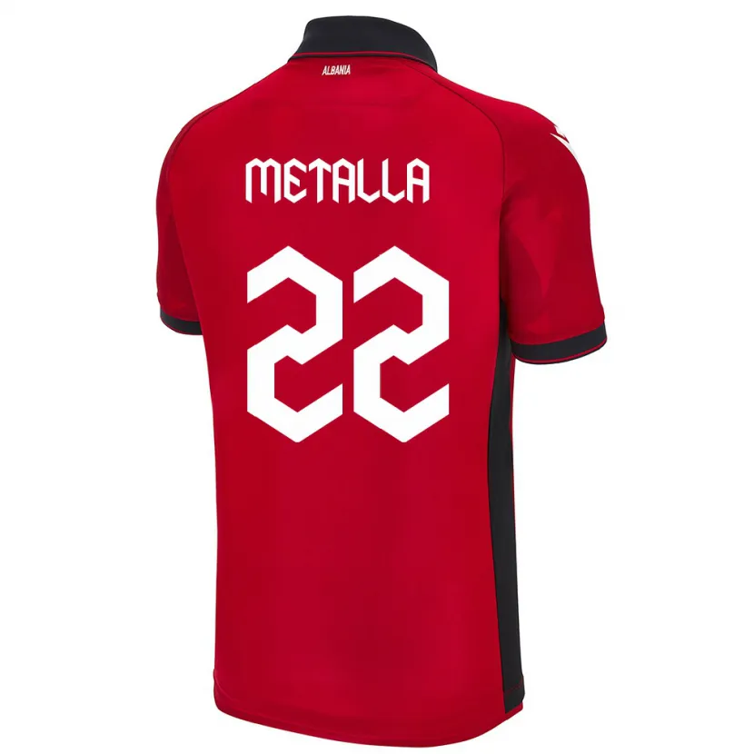 Danxen Kid Albania Mikaela Metalla #22 Red Home Jersey 24-26 T-Shirt