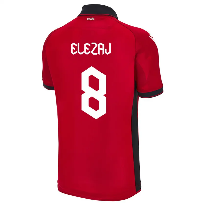 Danxen Kid Albania Endrina Elezaj #8 Red Home Jersey 24-26 T-Shirt