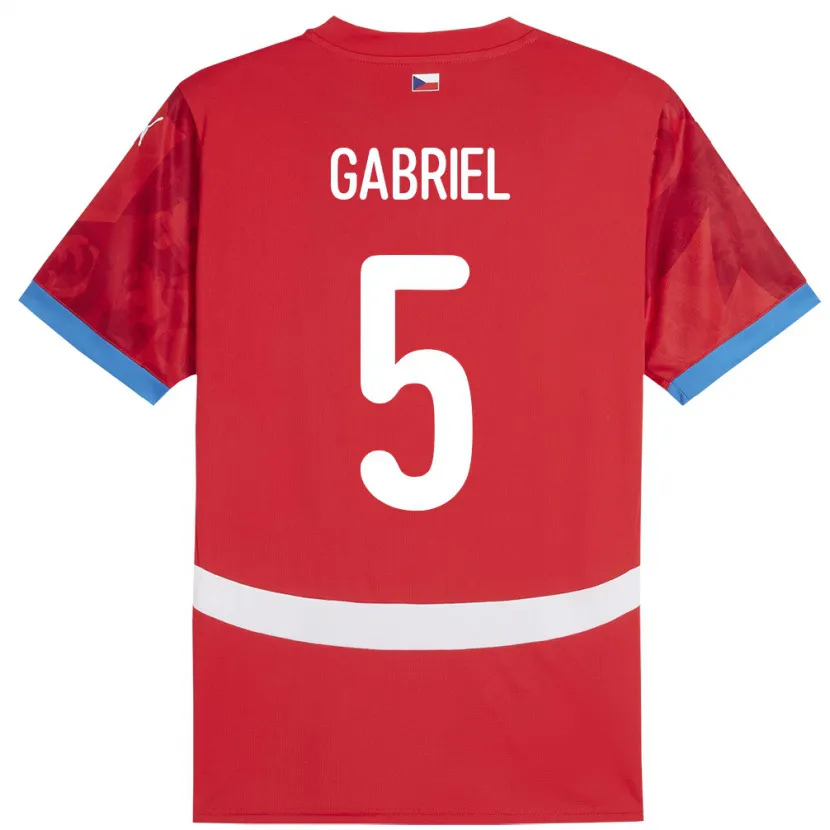 Danxen Kid Czech Republic Adam Gabriel #5 Red Home Jersey 24-26 T-Shirt