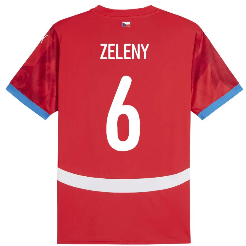 Danxen Kid Czech Republic Jaroslav Zelený #6 Red Home Jersey 24-26 T-Shirt