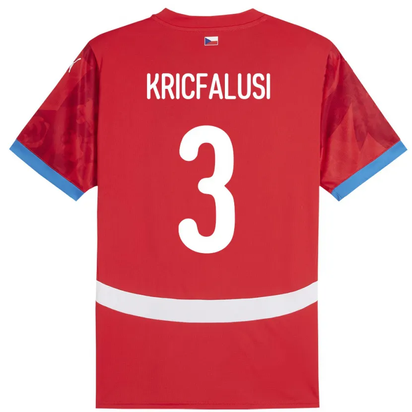 Danxen Kid Czech Republic Ondrej Kricfalusi #3 Red Home Jersey 24-26 T-Shirt