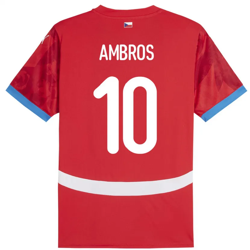 Danxen Kid Czech Republic Lukas Ambros #10 Red Home Jersey 24-26 T-Shirt