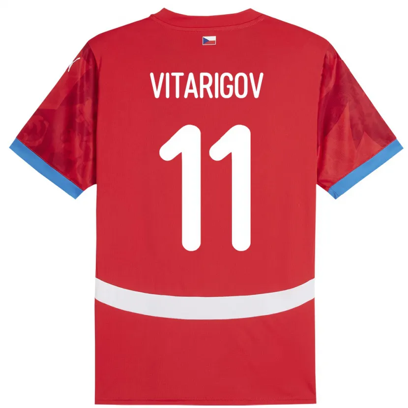 Danxen Kid Czech Republic Arsen Vitarigov #11 Red Home Jersey 24-26 T-Shirt