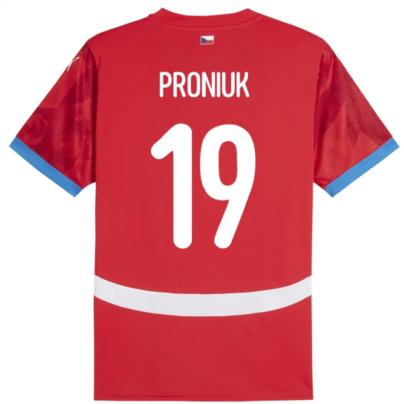 Danxen Kid Czech Republic Adam Proniuk #19 Red Home Jersey 24-26 T-Shirt