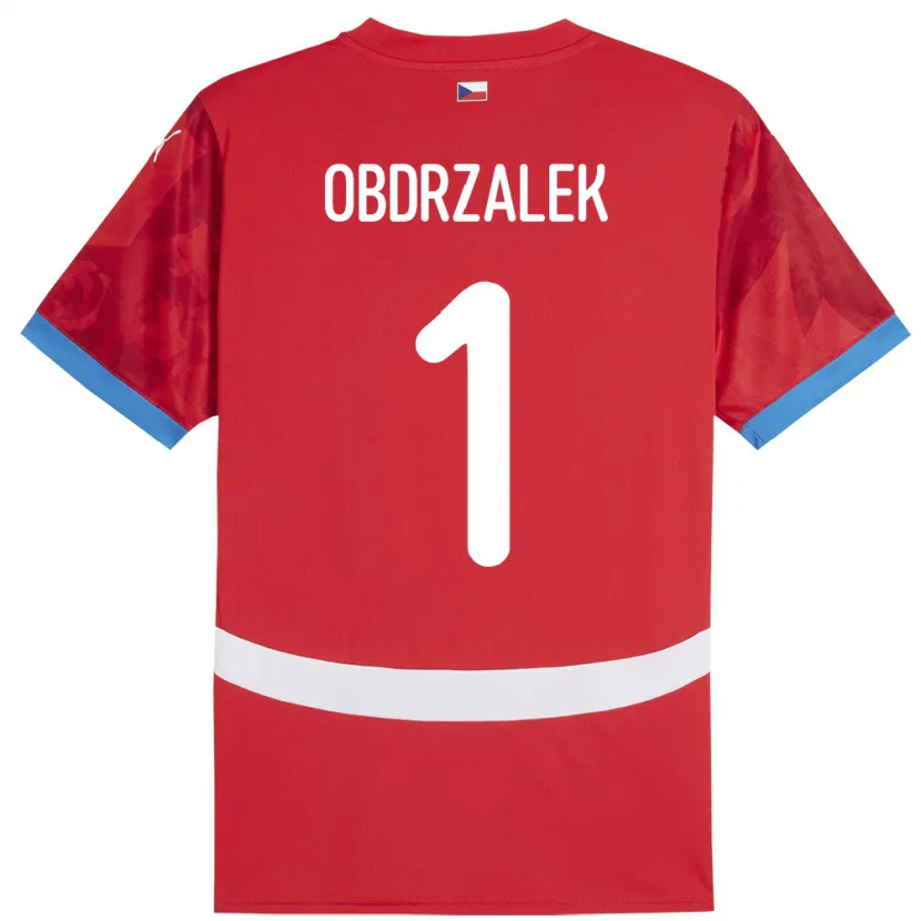 Danxen Kid Czech Republic Marek Obdrzalek #1 Red Home Jersey 24-26 T-Shirt