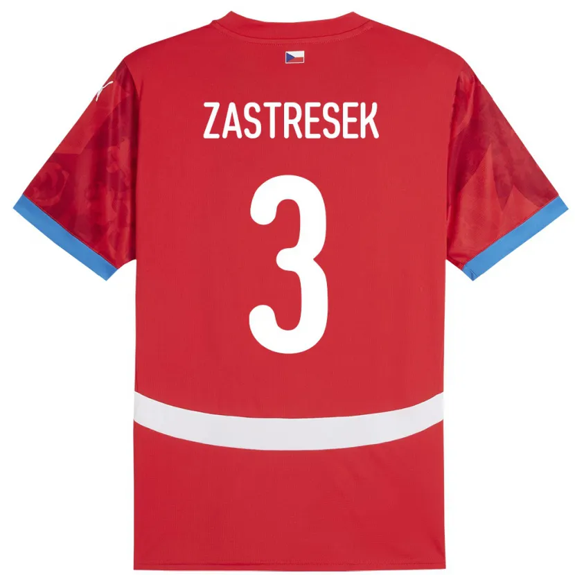 Danxen Kid Czech Republic Matous Zastresek #3 Red Home Jersey 24-26 T-Shirt