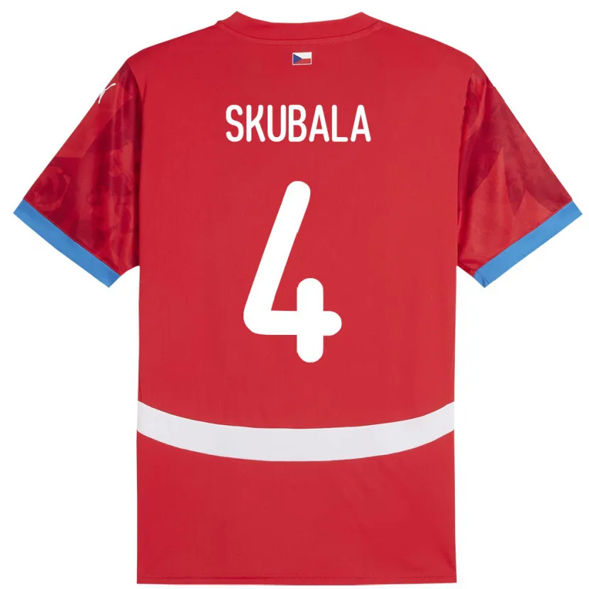 Danxen Kid Czech Republic Tomas Skubala #4 Red Home Jersey 24-26 T-Shirt