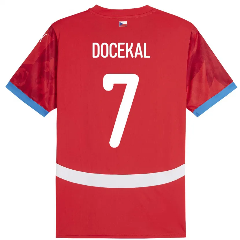 Danxen Kid Czech Republic Tomas Docekal #7 Red Home Jersey 24-26 T-Shirt