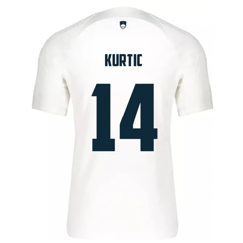 Danxen Kid Slovenia Jasmin Kurtic #14 White Home Jersey 24-26 T-Shirt