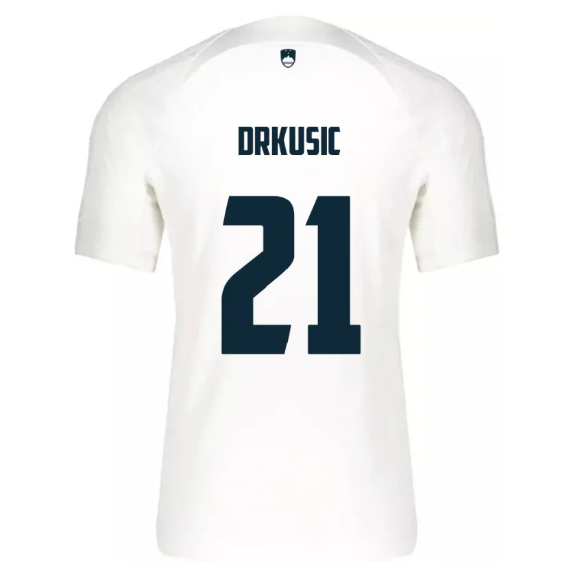 Danxen Kid Slovenia Vanja Drkusic #21 White Home Jersey 24-26 T-Shirt