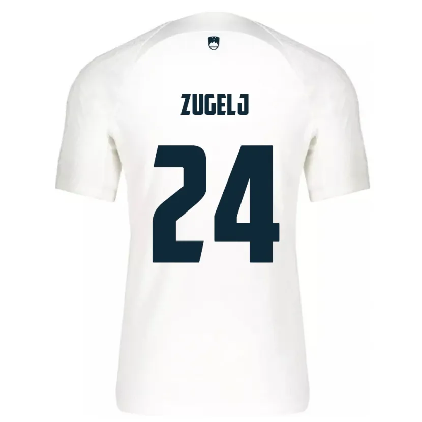 Danxen Kid Slovenia Nino Zugelj #24 White Home Jersey 24-26 T-Shirt