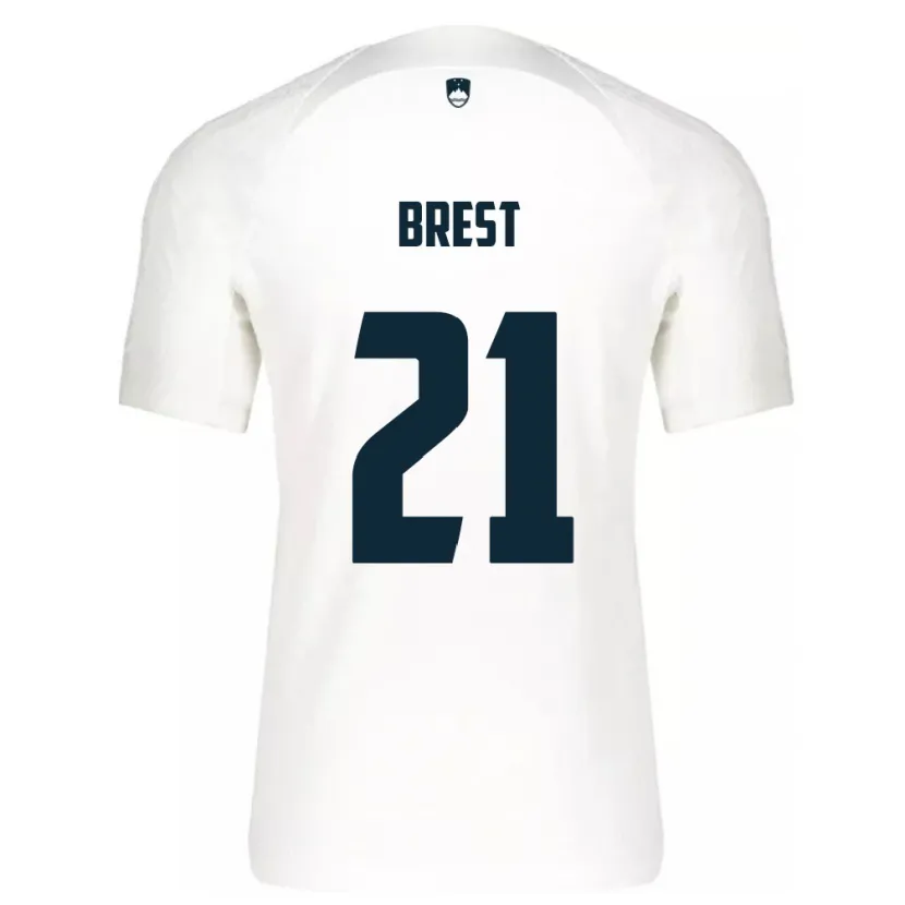 Danxen Kid Slovenia Marko Brest #21 White Home Jersey 24-26 T-Shirt