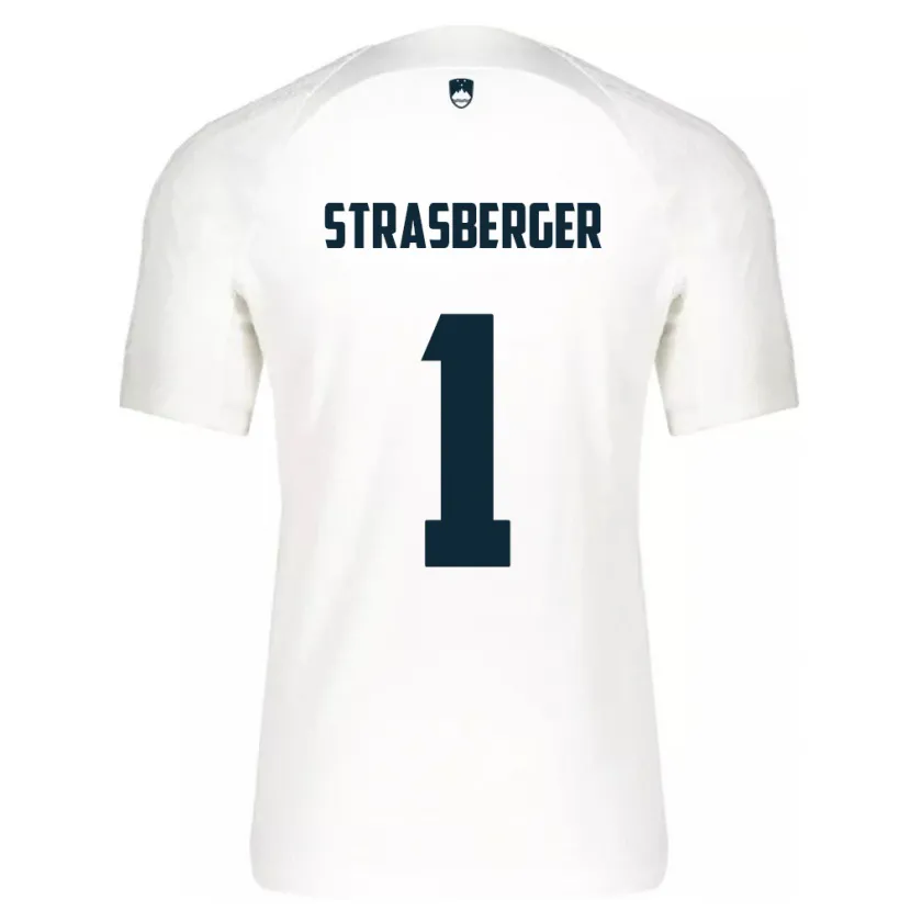 Danxen Kid Slovenia Tim Strasberger #1 White Home Jersey 24-26 T-Shirt