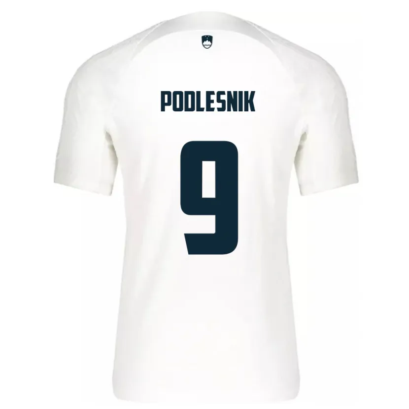 Danxen Kid Slovenia Nik Podlesnik #9 White Home Jersey 24-26 T-Shirt