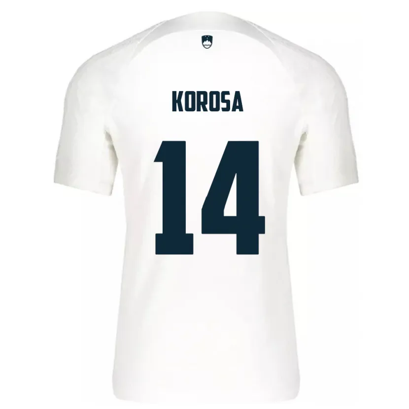 Danxen Kid Slovenia Anej Koroša #14 White Home Jersey 24-26 T-Shirt