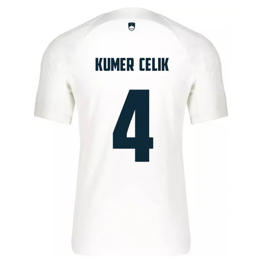 Danxen Kid Slovenia An Kumer Celik #4 White Home Jersey 24-26 T-Shirt