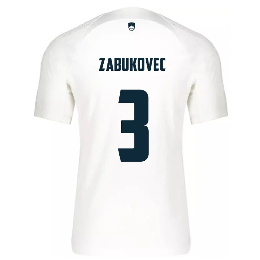 Danxen Kid Slovenia Anze Zabukovec #3 White Home Jersey 24-26 T-Shirt