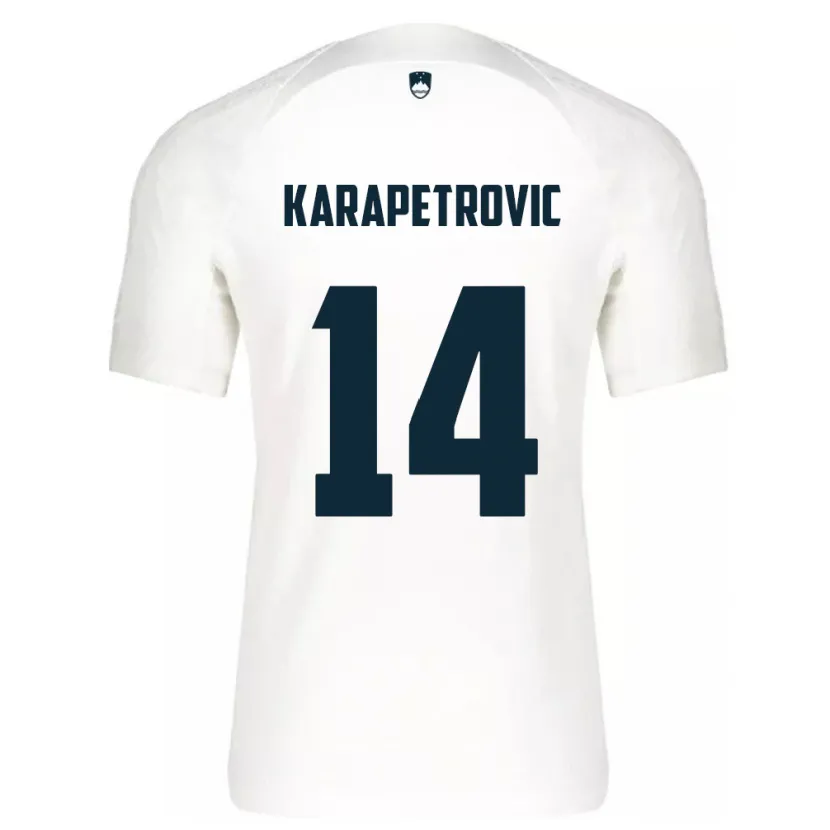 Danxen Kid Slovenia Luka Karapetrovic #14 White Home Jersey 24-26 T-Shirt