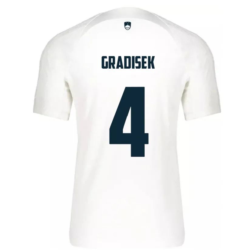 Danxen Kid Slovenia Sara Gradišek #4 White Home Jersey 24-26 T-Shirt