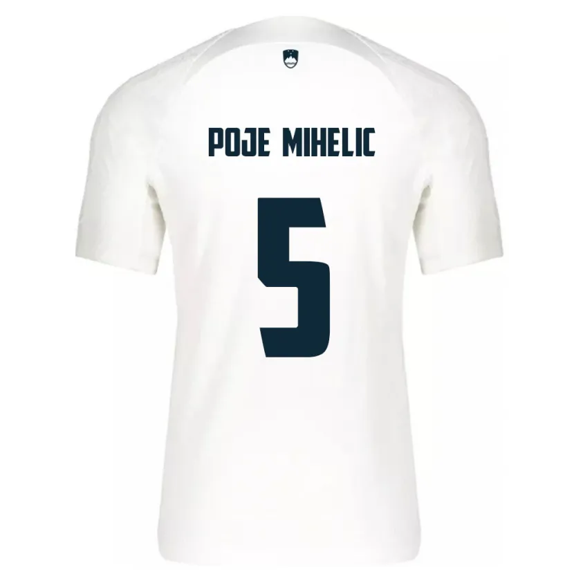 Danxen Kid Slovenia Naja Poje Mihelič #5 White Home Jersey 24-26 T-Shirt