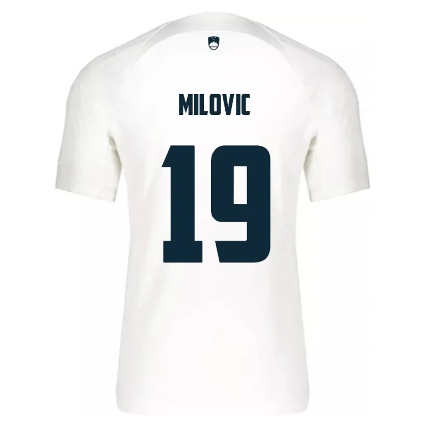 Danxen Kid Slovenia Ana Milovič #19 White Home Jersey 24-26 T-Shirt