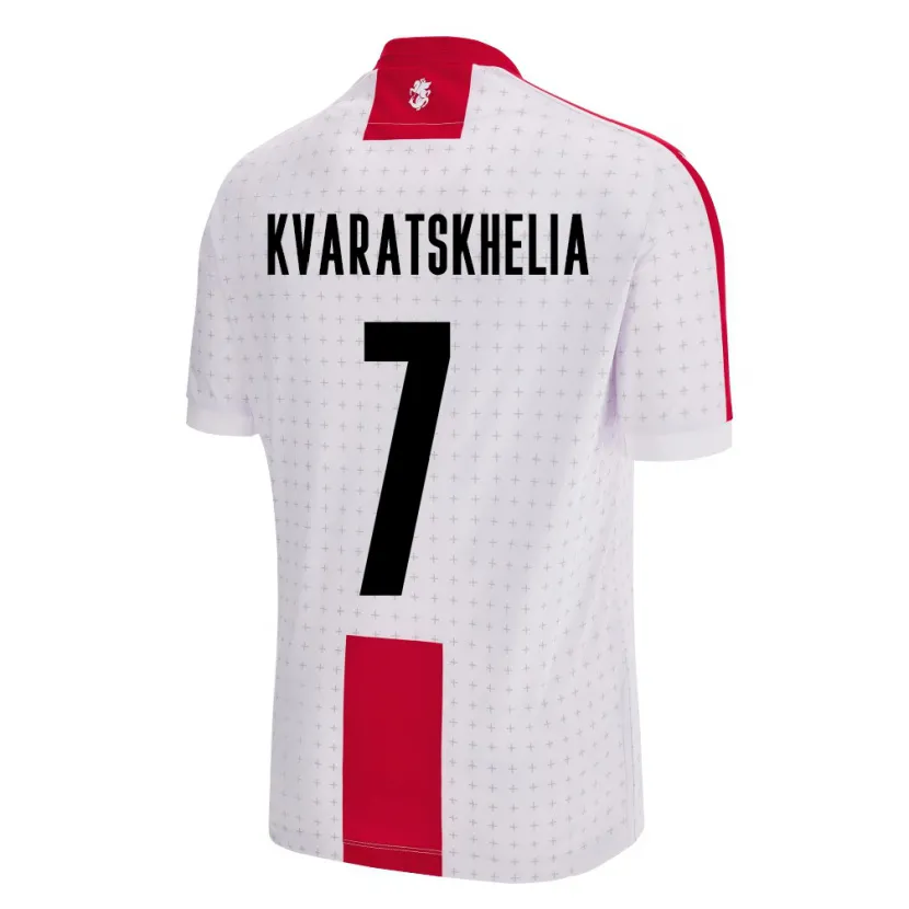 Danxen Kid Georgia Khvicha Kvaratskhelia #7 White Home Jersey 24-26 T-Shirt