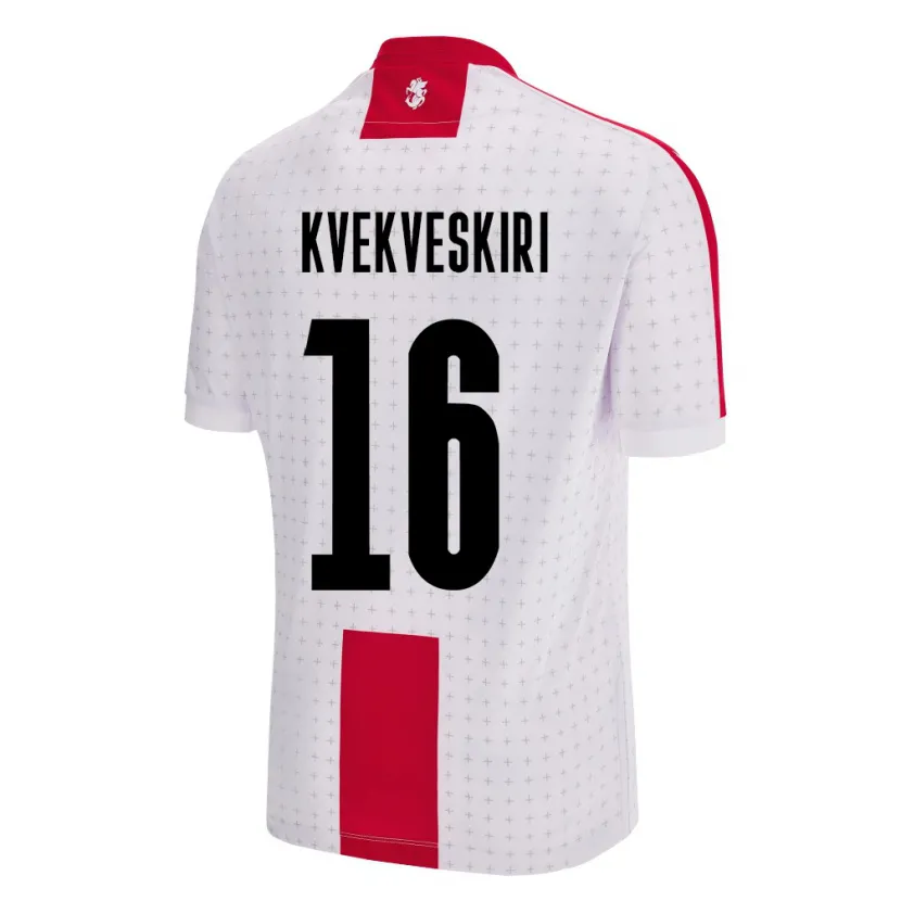 Danxen Kid Georgia Nika Kvekveskiri #16 White Home Jersey 24-26 T-Shirt