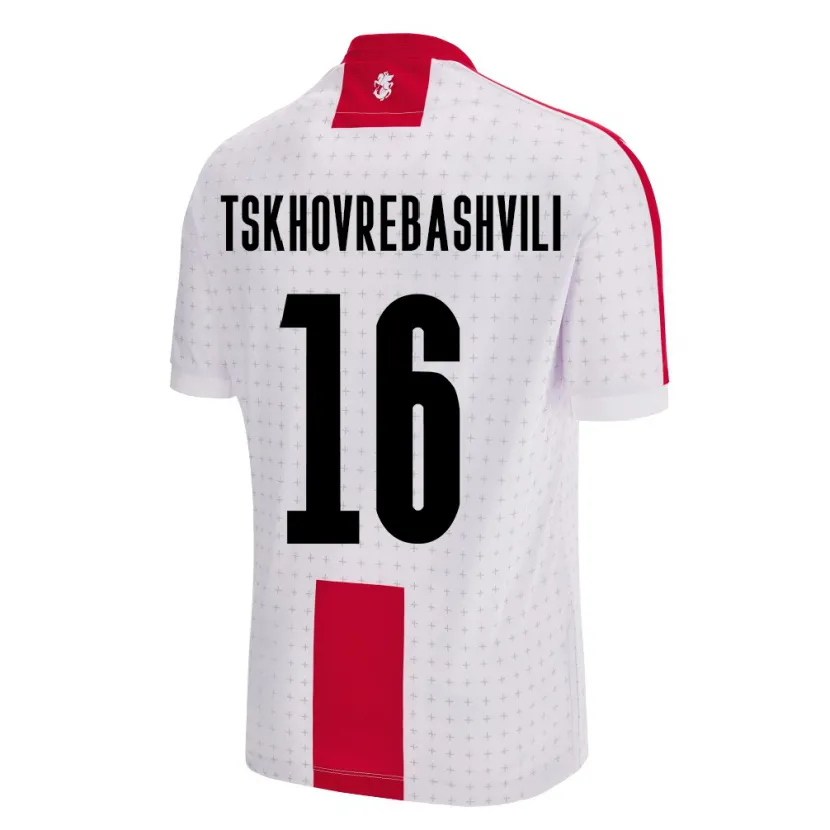 Danxen Kid Georgia Nikoloz Tskhovrebashvili #16 White Home Jersey 24-26 T-Shirt