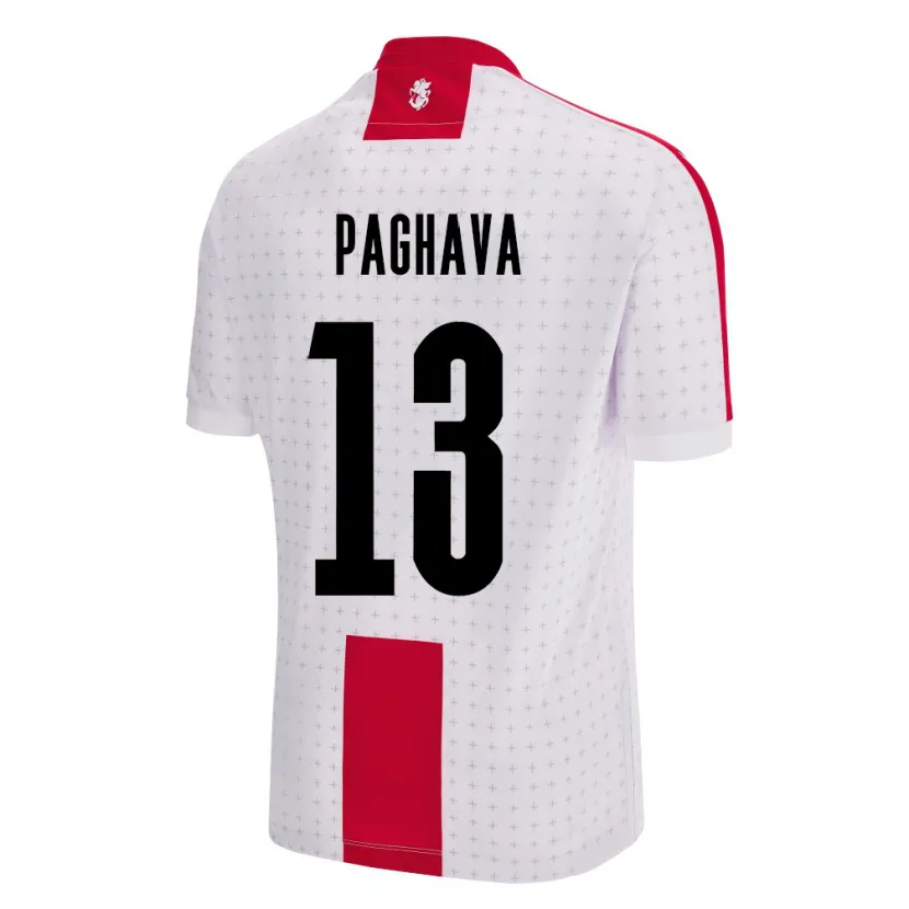 Danxen Kid Georgia Davit Paghava #13 White Home Jersey 24-26 T-Shirt