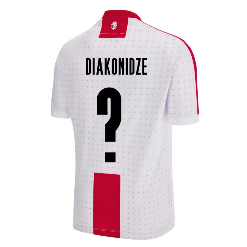 Danxen Kid Georgia Shota Diakonidze #0 White Home Jersey 24-26 T-Shirt