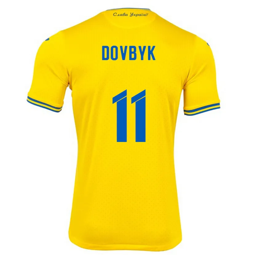 Danxen Kid Ukraine Artem Dovbyk #11 Yellow Home Jersey 24-26 T-Shirt