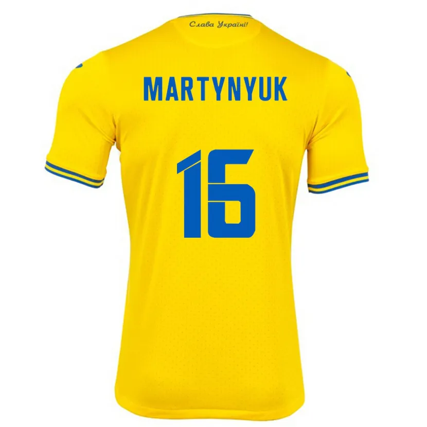 Danxen Kid Ukraine Oleksandr Martynyuk #16 Yellow Home Jersey 24-26 T-Shirt