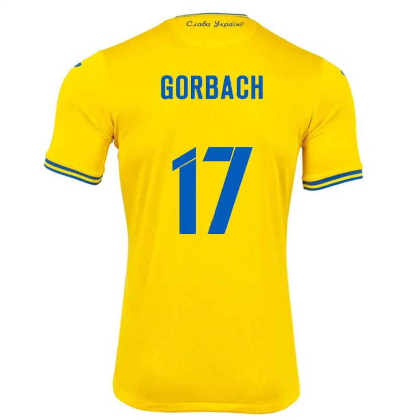 Danxen Kid Ukraine Igor Gorbach #17 Yellow Home Jersey 24-26 T-Shirt