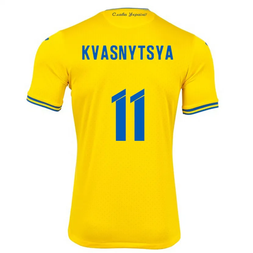 Danxen Kid Ukraine Ilya Kvasnytsya #11 Yellow Home Jersey 24-26 T-Shirt